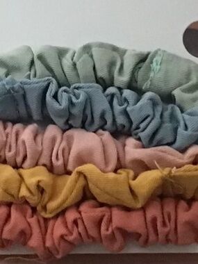 Gap Cotton Scrunchies Set of 5 New